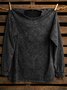Western Style Loose Distressing Sweatshirt