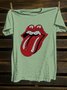 Mouth Cotton-Blend Western Style T-Shirt