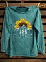 Distressing Loose Western Style Sweatshirt