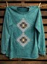 Western Style Ethnic Geometry Sweatshirt