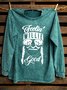Crew Neck Western Style Sweatshirt