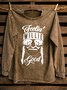 Crew Neck Western Style Sweatshirt