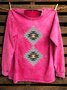 Western Style Ethnic Geometry Sweatshirt