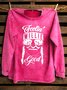 Crew Neck Western Style Sweatshirt