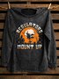 Loose Western Style Distressing Cotton Sweatshirt