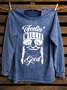 Crew Neck Western Style Sweatshirt
