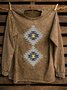 Western Style Ethnic Geometry Sweatshirt