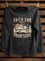 Western Style Crew Neck Cotton Sweatshirt