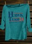 Western Style Letter Pattern Cotton-Blend T-Shirt