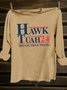 Western Style Letter Pattern Cotton-Blend T-Shirt