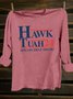 Western Style Letter Pattern Cotton-Blend T-Shirt