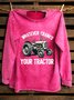Cotton Western Style Distressing Sweatshirt
