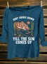 Cotton-Blend Cactus Western Style T-Shirt