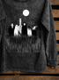 Distressing Crew Neck Western Style Sweatshirt