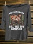 Cotton-Blend Cactus Western Style T-Shirt