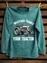 Cotton Western Style Distressing Sweatshirt