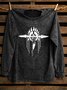 Western Style Cotton Ethnic Distressing Sweatshirt