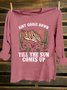 Cotton-Blend Cactus Western Style T-Shirt