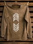 Western Style Ethnic Geometry Distressing Sweatshirt