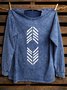 Western Style Ethnic Geometry Distressing Sweatshirt