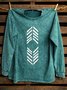 Western Style Ethnic Geometry Distressing Sweatshirt