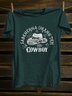Crew Neck Loose Text Letters Western Style T-Shirt
