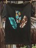 Crew Neck Cotton-Blend Loose Western Style T-Shirt