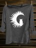 Cotton-Blend Western Style Crew Neck Cat T-Shirt