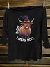 Loose Western Style Crew Neck Halloween T-Shirt