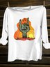 Cactus Scenery Printed Western Style Long SleeveT-Shirt