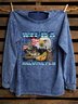 Western Style Cotton Text Letters Loose Sweatshirt