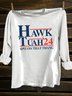 Western Style Letter Pattern Cotton-Blend T-Shirt