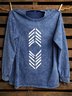 Western Style Ethnic Geometry Distressing Sweatshirt